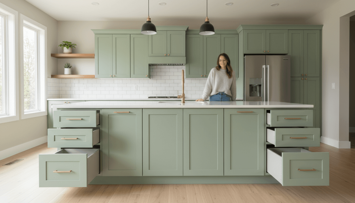 Painted kitchen cabinets